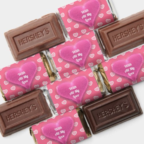 Pink Modern Heart Valentines Day Collection Hersheys Miniatures