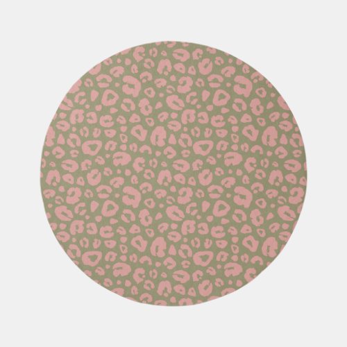 Pink Modern Leopard Pattern Rug