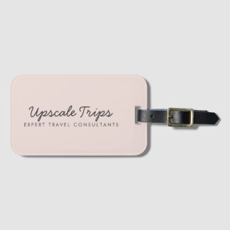 Pink | Modern Minimalist Business Promotional Luggage Tag