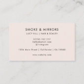 Pink Modern | Minimalist Salon Blush Reminder Appointment Card (Back)
