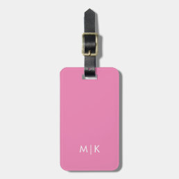 Pink | Modern Monogram Luggage Tag