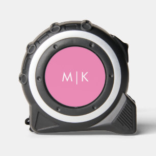 Pink Modern Monogram Tape Measure