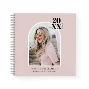 Pink Modern Photo Arch Graduation Party Guest Book
