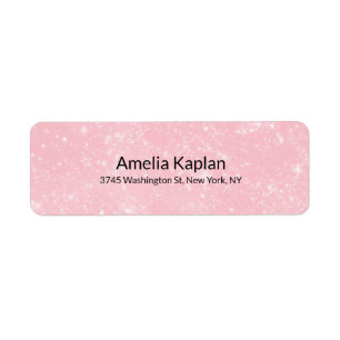 Pink Modern Plain Minimalist Professional Label