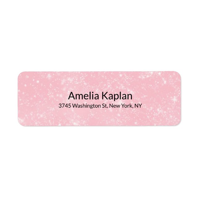 Pink Modern Plain Minimalist Professional Label (Front)