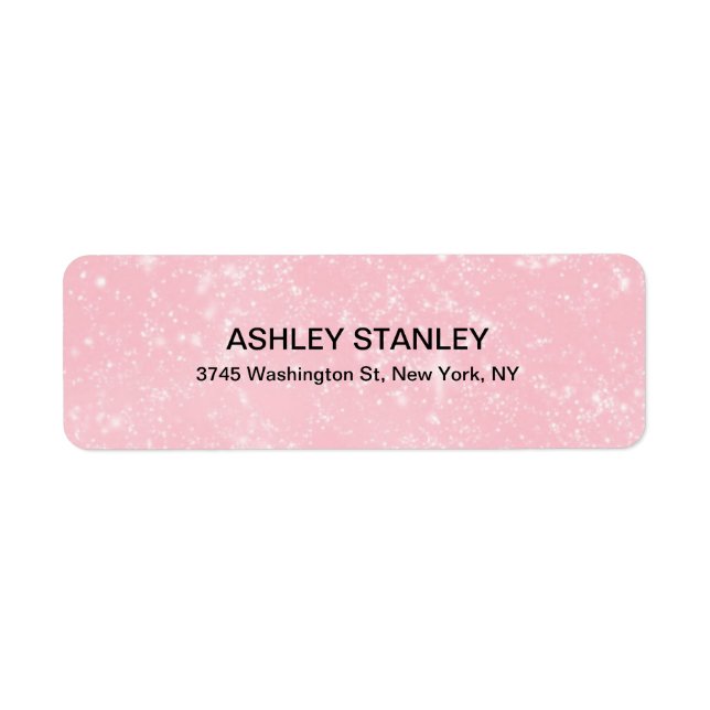 Pink Modern Professional Legible Personal Sheet Label (Front)