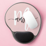 Pink Modern Script Girly Monogram Name Gel Mouse Pad<br><div class="desc">Elevate your workspace with the Pink Modern Script Girly Monogram Name Gel Mouse Pad. This stylish pad features a chic blush pink design with a sleek modern script monogram, adding a personalized touch to your desk. The gel-filled cushion provides comfortable wrist support, reducing strain during long hours of use. Made...</div>