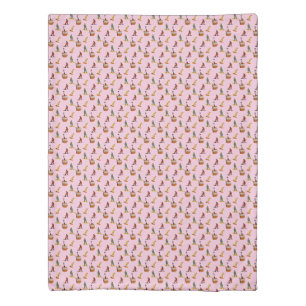 Pink Modern Snowboard Snowboarding  Duvet Cover