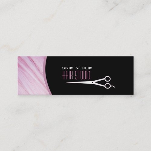 Pink Modern Stylist Salon Skinny Business Card
