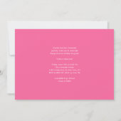 Pink Modern Typography Photo Collage Graduation Invitation (Back)