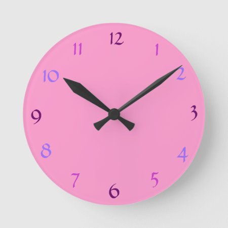 Pink Modern Wall Clock