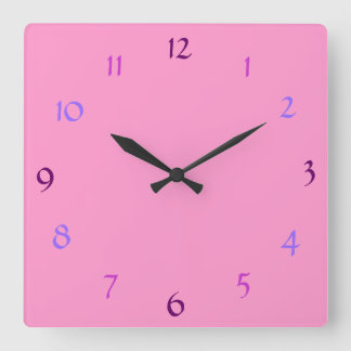 Pink Modern Wall Clock