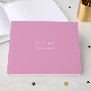 Pink Modern Wedding Guest Book