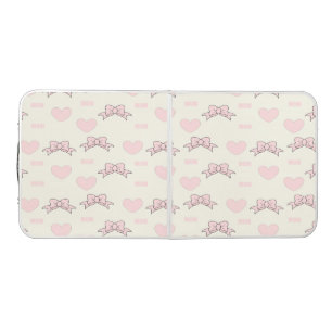 Pink mom pattern beer pong table