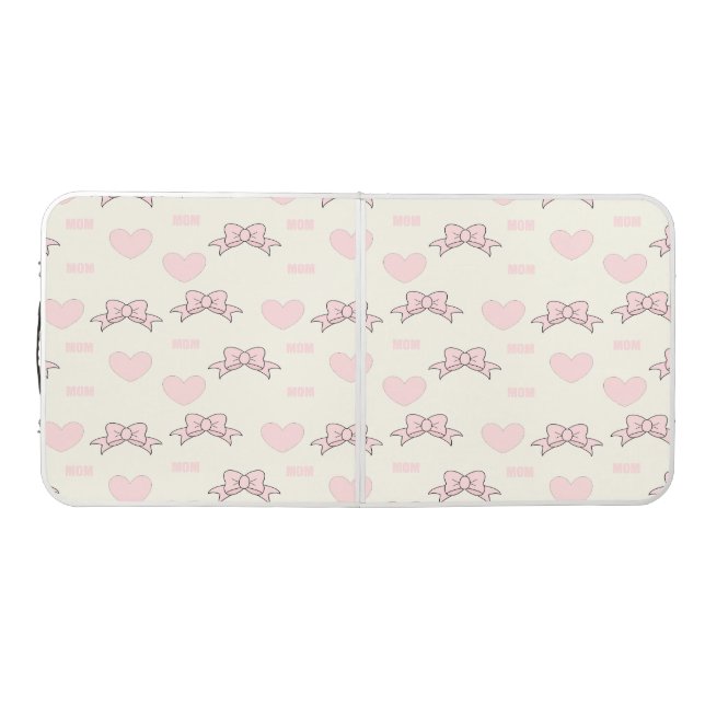 Pink mom pattern beer pong table (Top)