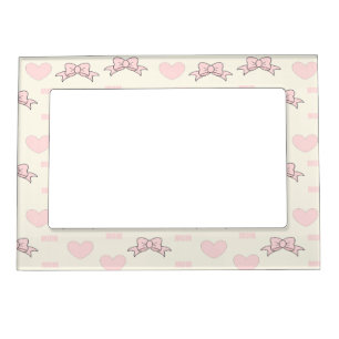 Pink mom pattern magnetic frame