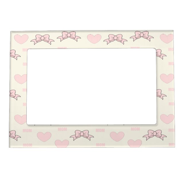Pink mom pattern magnetic frame (Front)