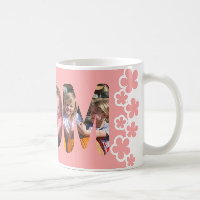 Pink Mom Personalized Photo Coffee Mug (Right)