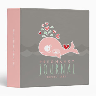 Pink Mommy Whale And Baby Girl Pregnancy Journal Binder