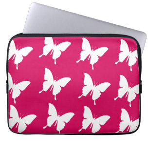 Pink monarch butterflies  laptop sleeve