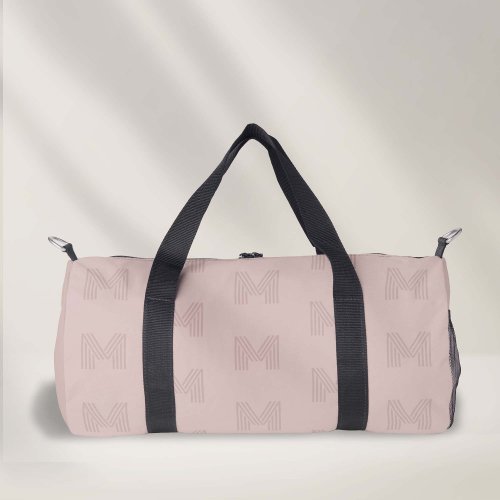 Pink mongram pattern dance duffel bags