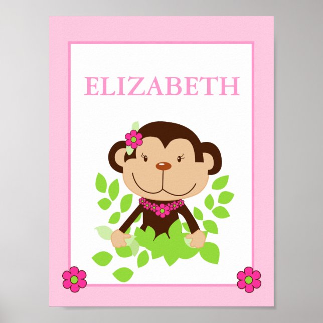 PINK MONKEY (MONKAROONI) CUSTOM NAME PRINT (Front)