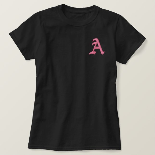 Pink Monogram A Embroidered Shirt (Design Front)