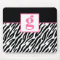 Pink Monogram and Zebra Pattern