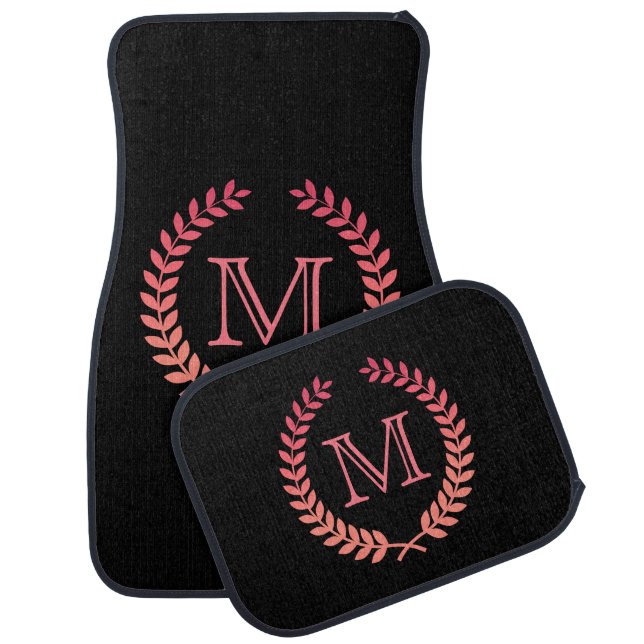 Pink Monogram Car Floor Mat (Set)