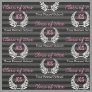 Pink Monogram Custom Girls Graduation Fabric
