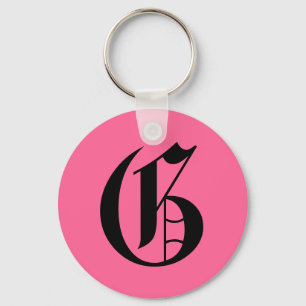Pink Monogram G Keychain