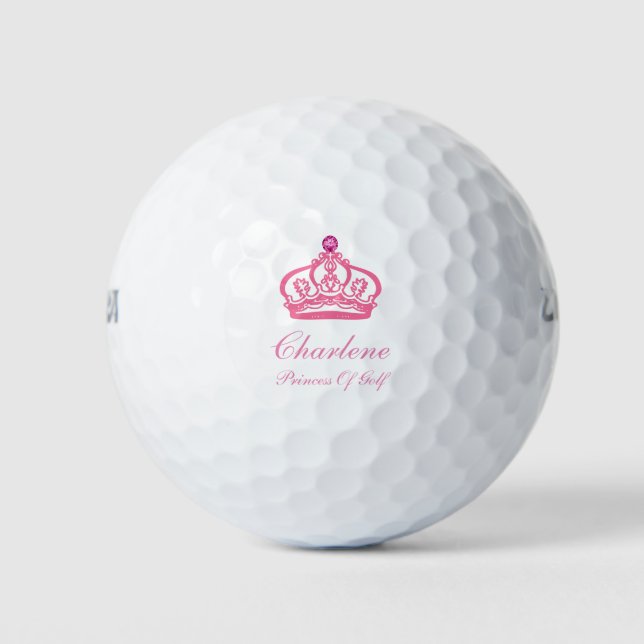 Pink Monogram Golf Golf Balls (Front)
