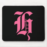 Pink Monogram H Mouse Pad