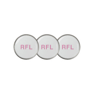 pink monogram initial custom golf ball marker