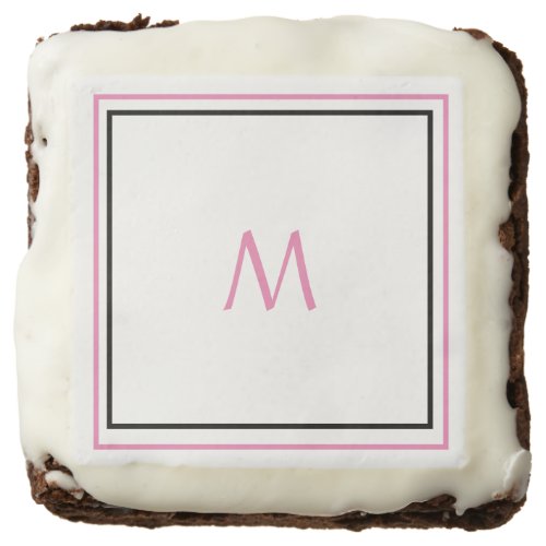 Pink Monogram Initial Custom Name Cute 2023 Trendy Brownie