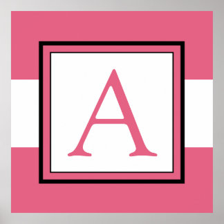 Pink Monogram Initial Girl's Room Decor