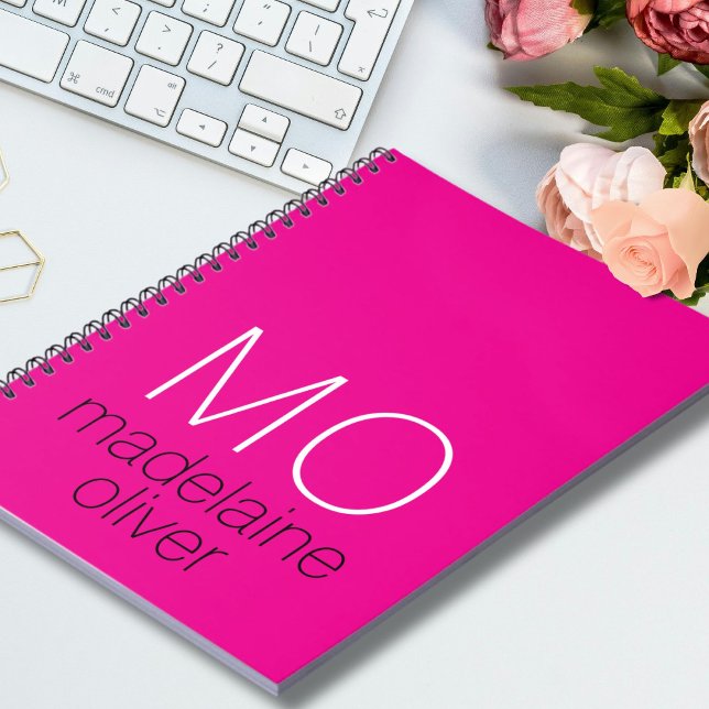 Pink Monogram Initials Notebook Journal   (Creator Uploaded)