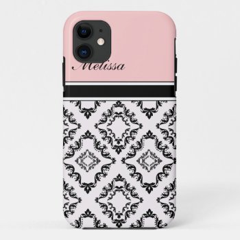 Pink Monogram Iphone Cases by PinkGirlyThings at Zazzle