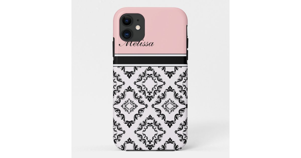 Pink Monogram Protective iPhone Case