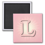 Pink Monogram L Magnet