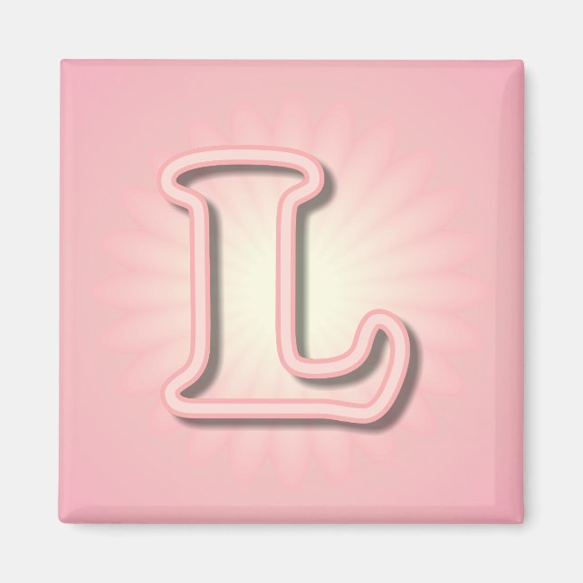 Pink Monogram L Magnet (Front)