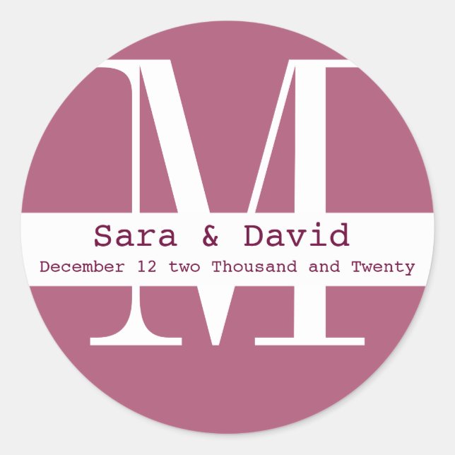 Pink Monogram label (Front)