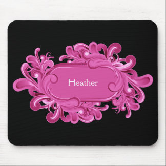 Pink Monogram Mousepads