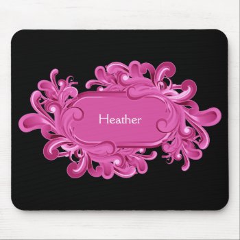Pink Monogram Mousepads by PinkGirlyThings at Zazzle