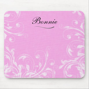 Pink Monogram Mousepads