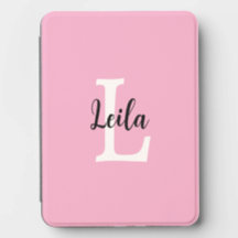 Pink Monogram Name Script Personalized Design