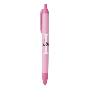 Pink Monogram Name Script Personalized Design Pen