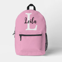 Pink Monogram Name Script Personalized Design