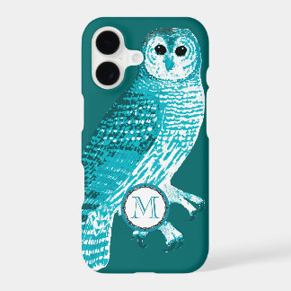 Pink Monogram Owl Personalized iphone Case