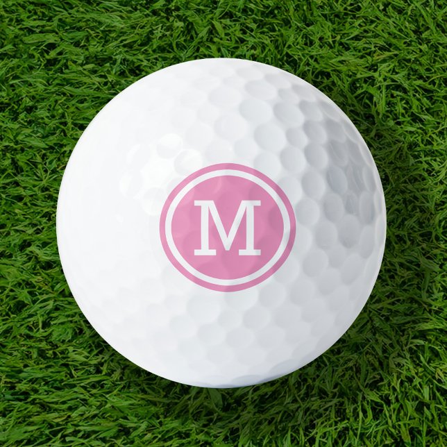 Pink Monogram Personalized Golf Balls (Creator Uploaded)